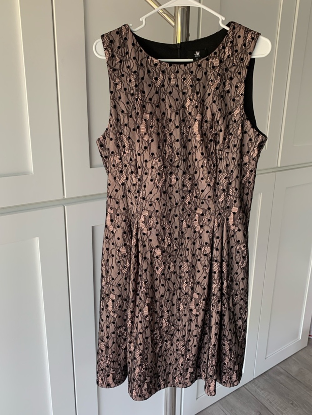 Jason Wu Pink Dress with Black Lace Overlay